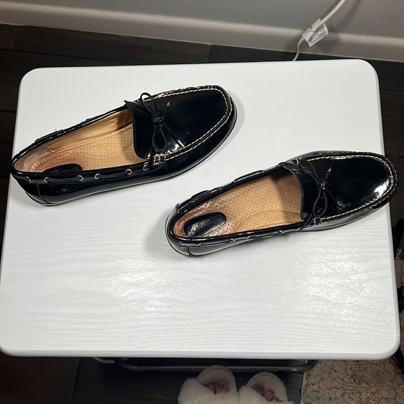 Men’s Sperrys topsiders size 10 in black and white stitching - Picture 4 of 17